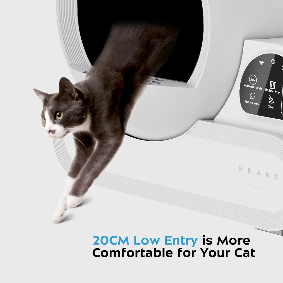 Smart Self-Cleaning Cat Litter Box APP Control Eco Deodorizing 70L - detail