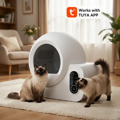 Smart Self-Cleaning Cat Litter Box APP Control Eco Deodorizing 70L