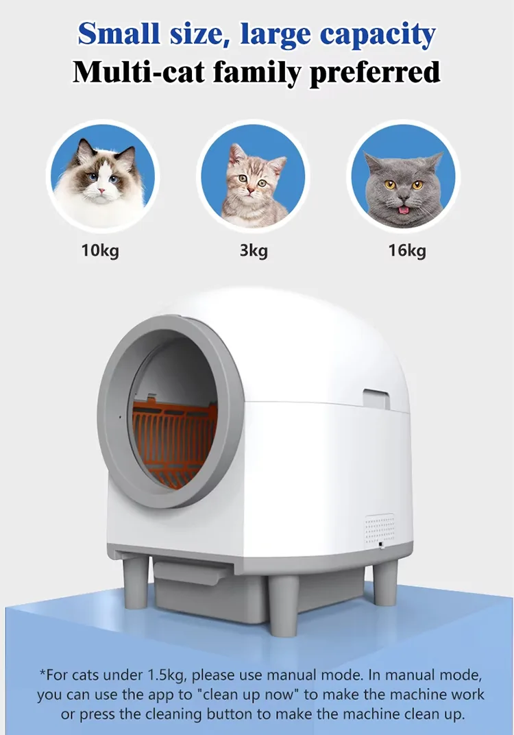 New Automatic Cat Litter Box APP Control Odor Removal Smart Cat Toilet Self Cleaning - detail