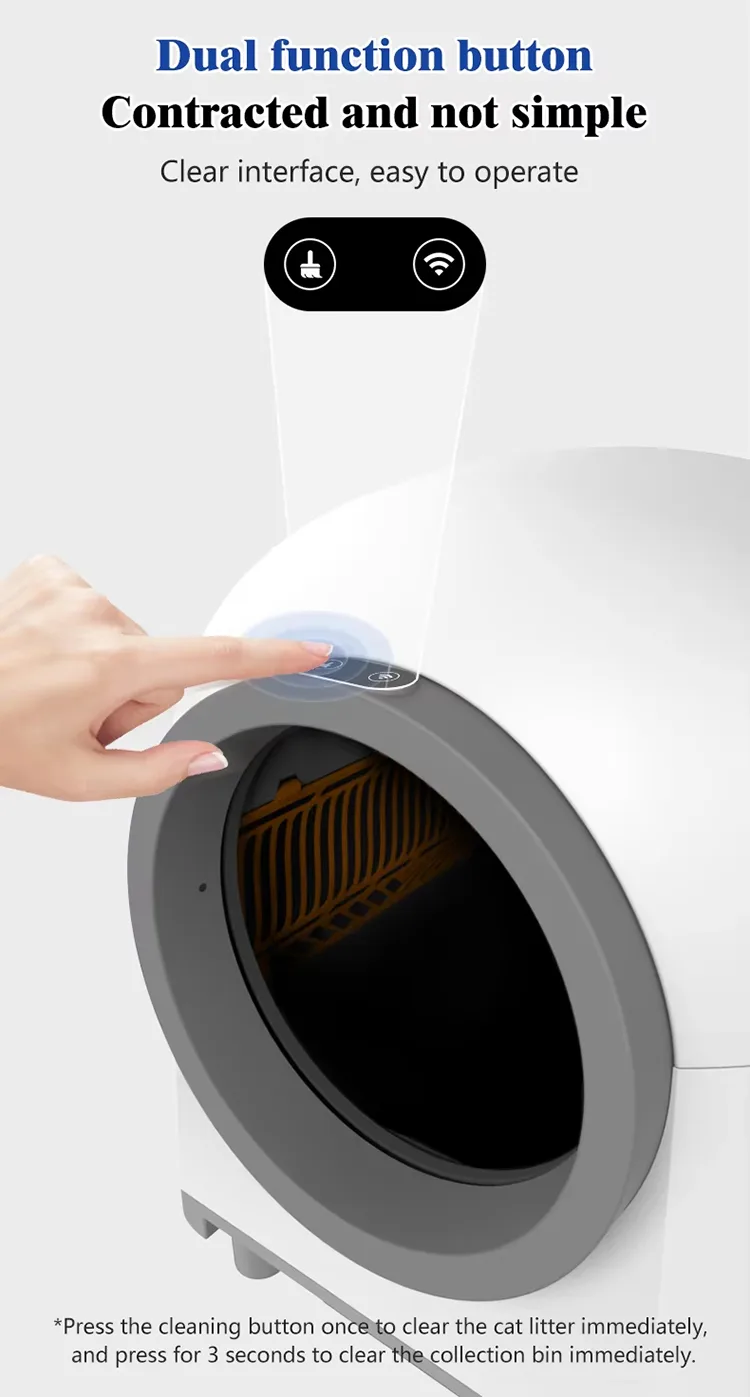 New Automatic Cat Litter Box APP Control Odor Removal Smart Cat Toilet Self Cleaning - detail