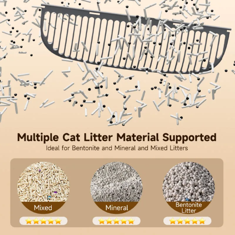 Automatic Self-Cleaning Smart Cat Litter Box 35L Plastic Drum Safety Protection