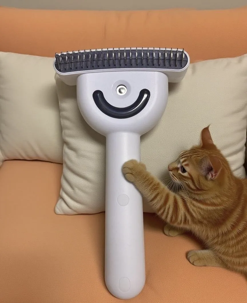 Pet Steam Brush Double-Sided Rechargeable Grooming Massage Brush Two Spray Levels - detail
