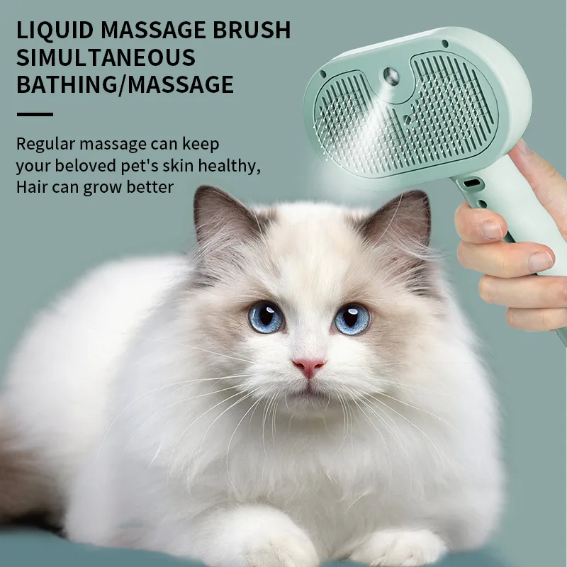 Portable Steam Cat Comb Brush Pet Hair Remover Deshedding Grooming Tool - detail