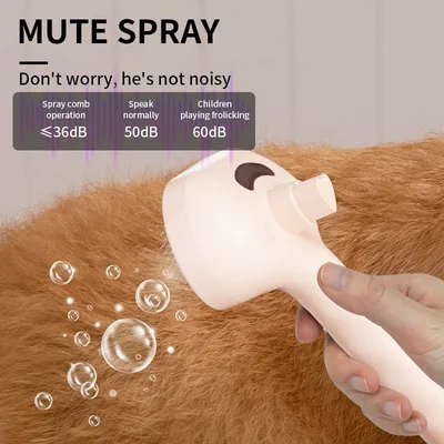 Portable Steam Cat Comb Brush Pet Hair Remover Deshedding Grooming Tool