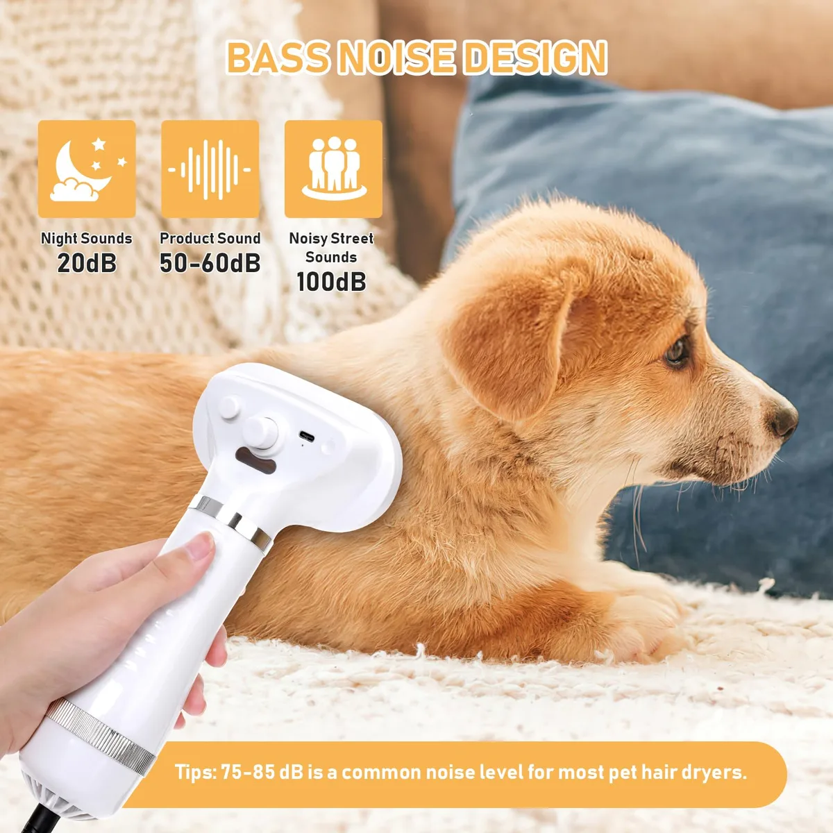 3 in 1 Rechargeable Pet Hair Steam Brush Deshedding Tool for Cats and Dogs - detail