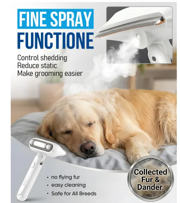 Self Cleaning Pet Grooming Kit Water Mist Spray Rechargeable Brush for Dogs Cats - detail
