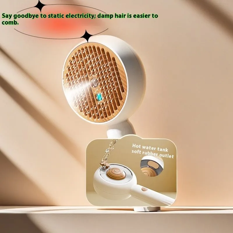 Custom Logo Electric Spray Cat Brush Self Cleaning Dog Grooming Brush