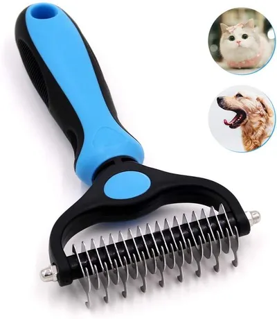 Self-Cleaning Deshedding Massage Brush Dematting Comb Groom Kit for Dogs Cats
