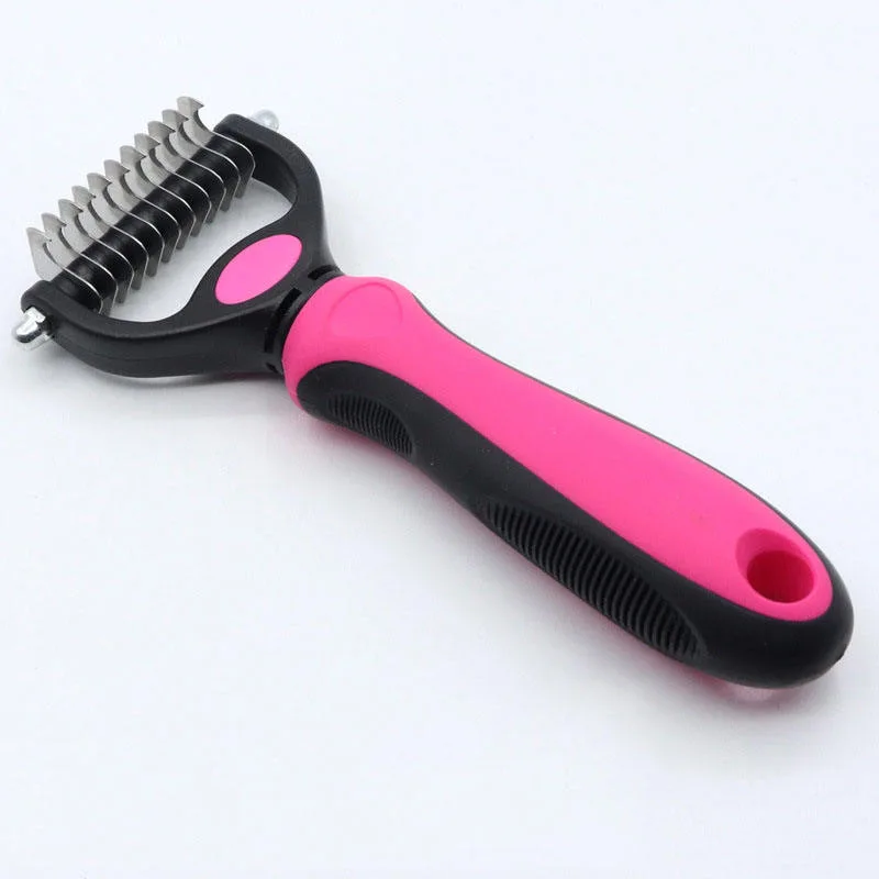 Self-Cleaning Deshedding Massage Brush Dematting Comb Groom Kit for Dogs Cats