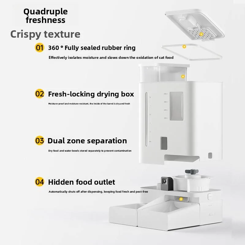 WiFi APP Control Automatic Smart Pet Feeder Food Dispenser with Camera