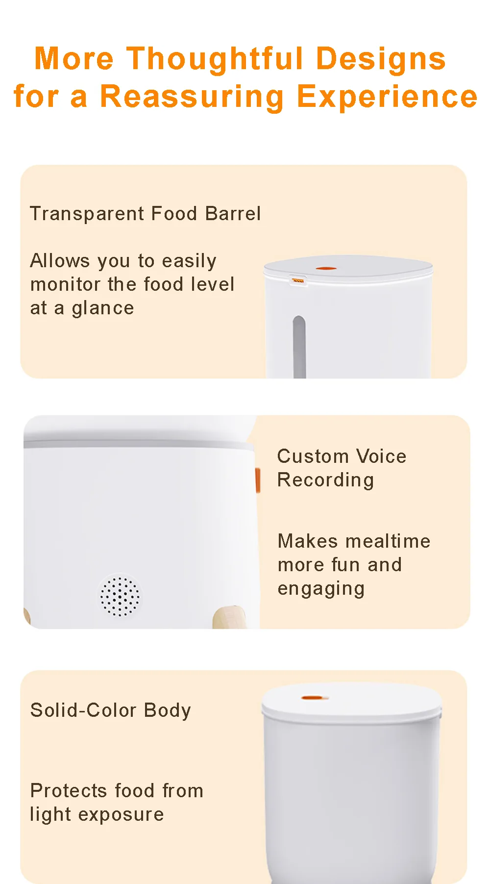 Smart Pet Feeder 5L Large Capacity WiFi APP Control Dry Food Dispenser - detail
