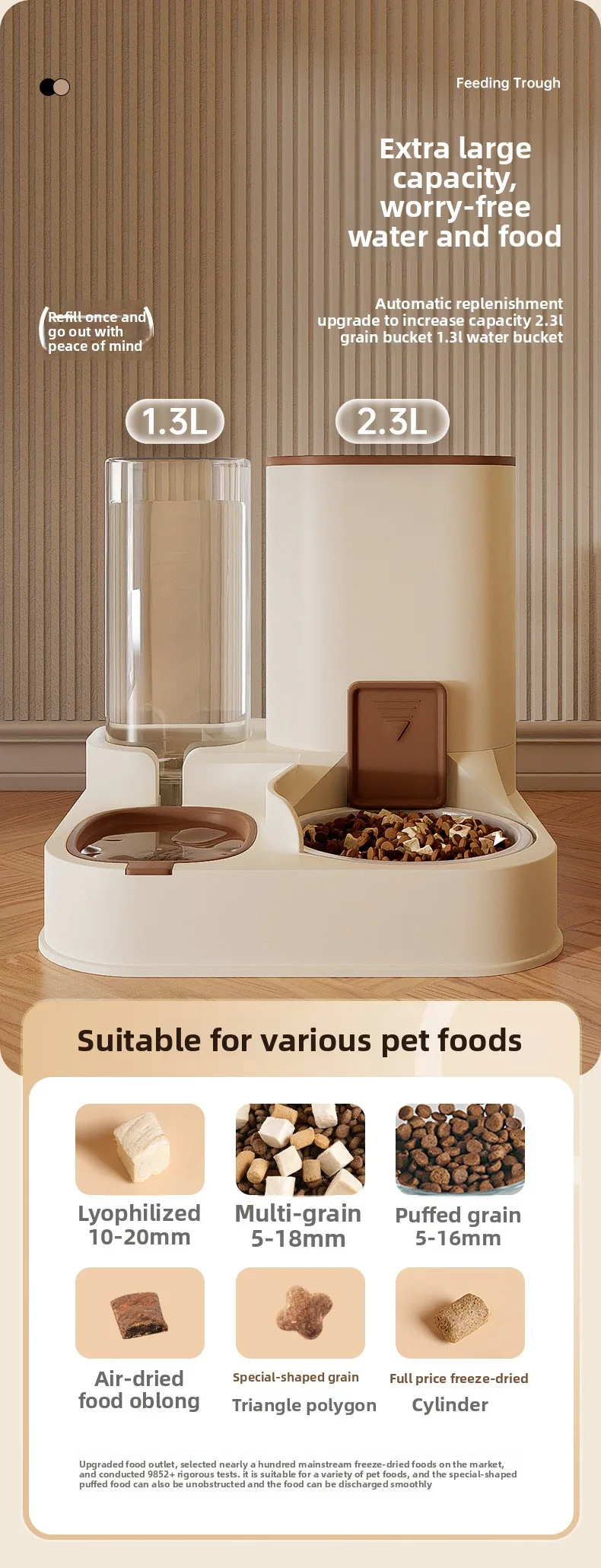 Automatic Pet Feeder and Water Fountain All-in-One for Cats Dogs Wholesale - detail
