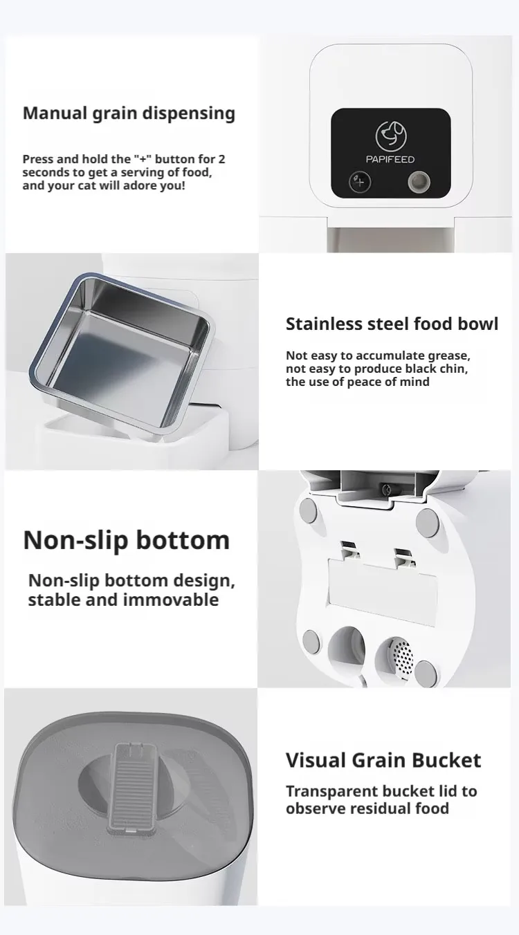 6L Smart Pet Feeder APP Control Timed Portion Automatic Cat Dog Food Dispenser - detail
