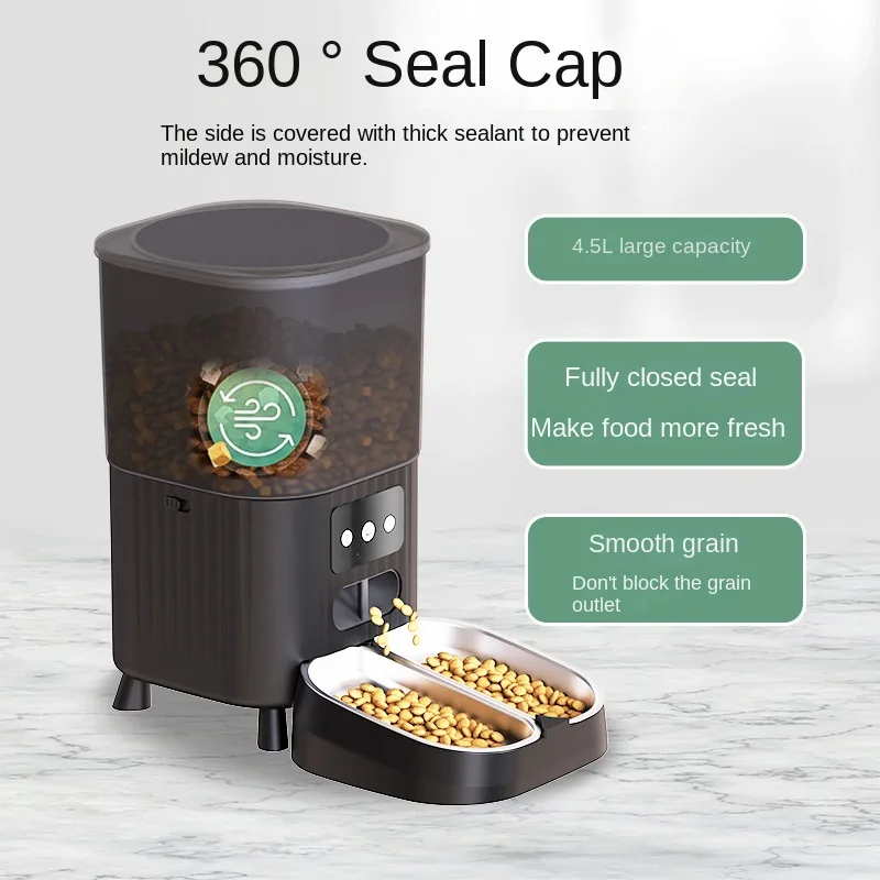 OEM 4.5L Automatic Pet Feeder with Camera WIFI APP Voice Smart Feeder - detail