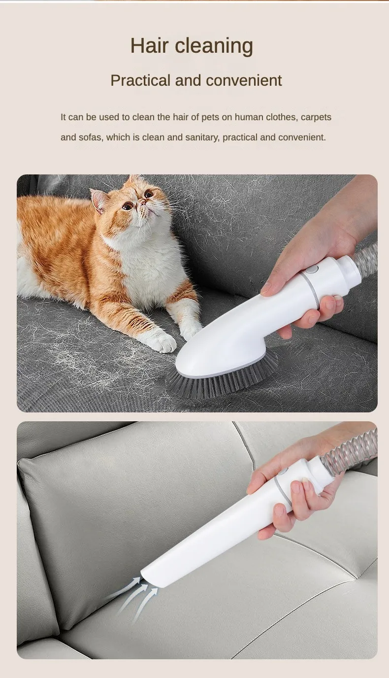 Pet Grooming Vacuum Cleaner Electric Clipper Slicker Brush Kit for Dog Cat - detail