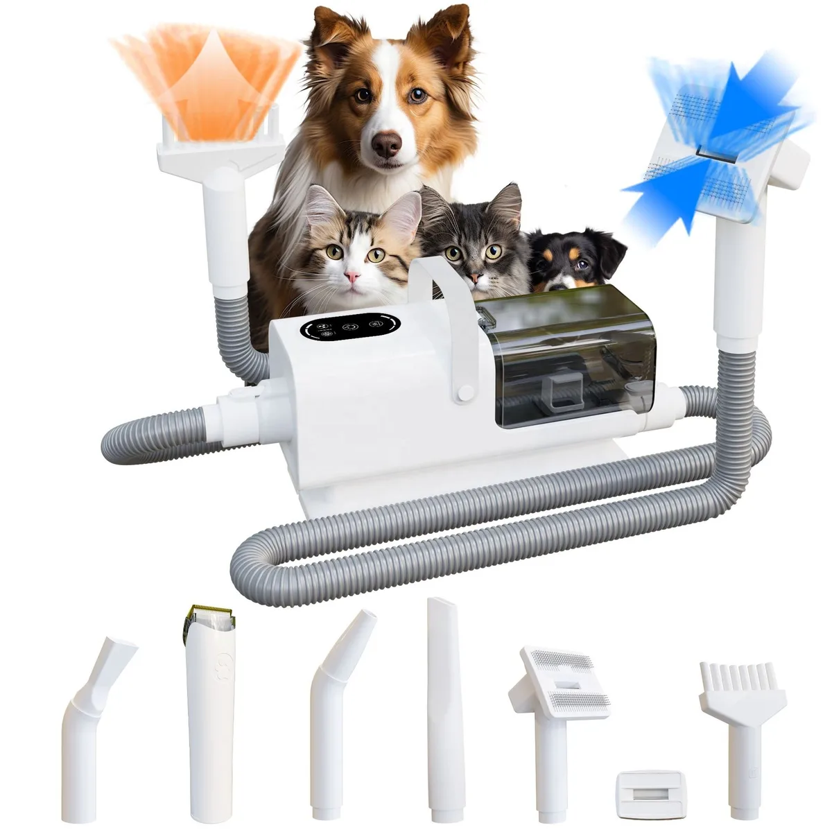 Pet Grooming Vacuum Cleaner Electric Clipper Slicker Brush Kit for Dog Cat - detail