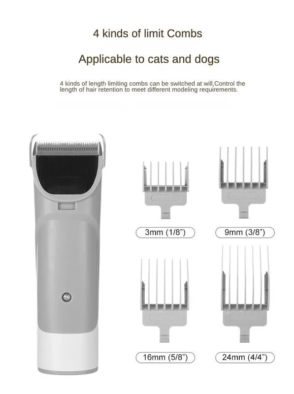 Pet Grooming Vacuum Cleaner Electric Clipper Slicker Brush Kit for Dog Cat