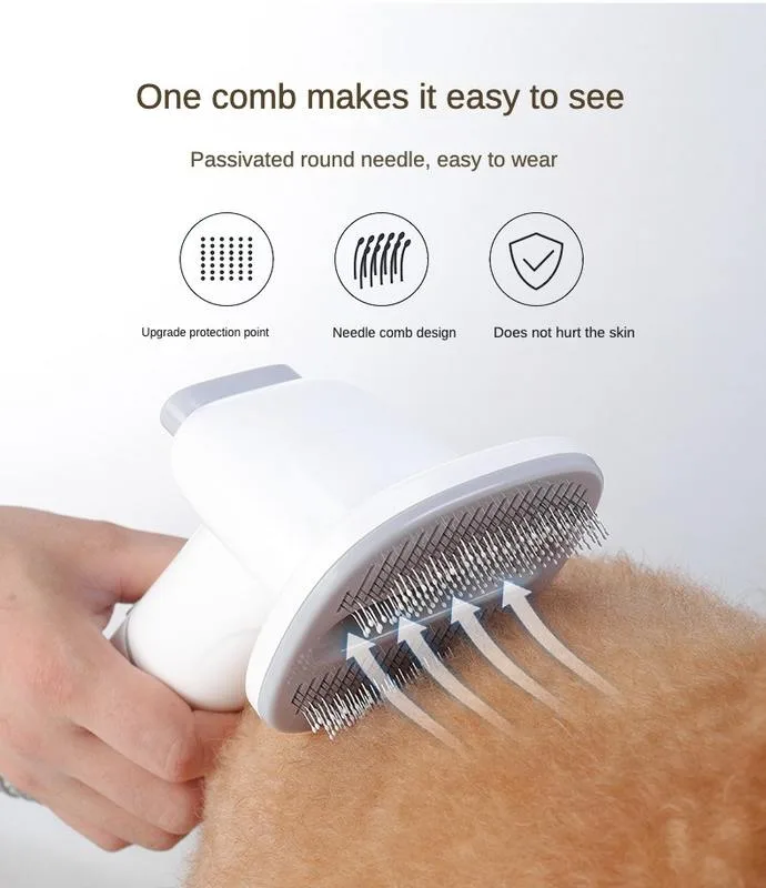 Pet Grooming Vacuum Cleaner Electric Clipper Slicker Brush Kit for Dog Cat