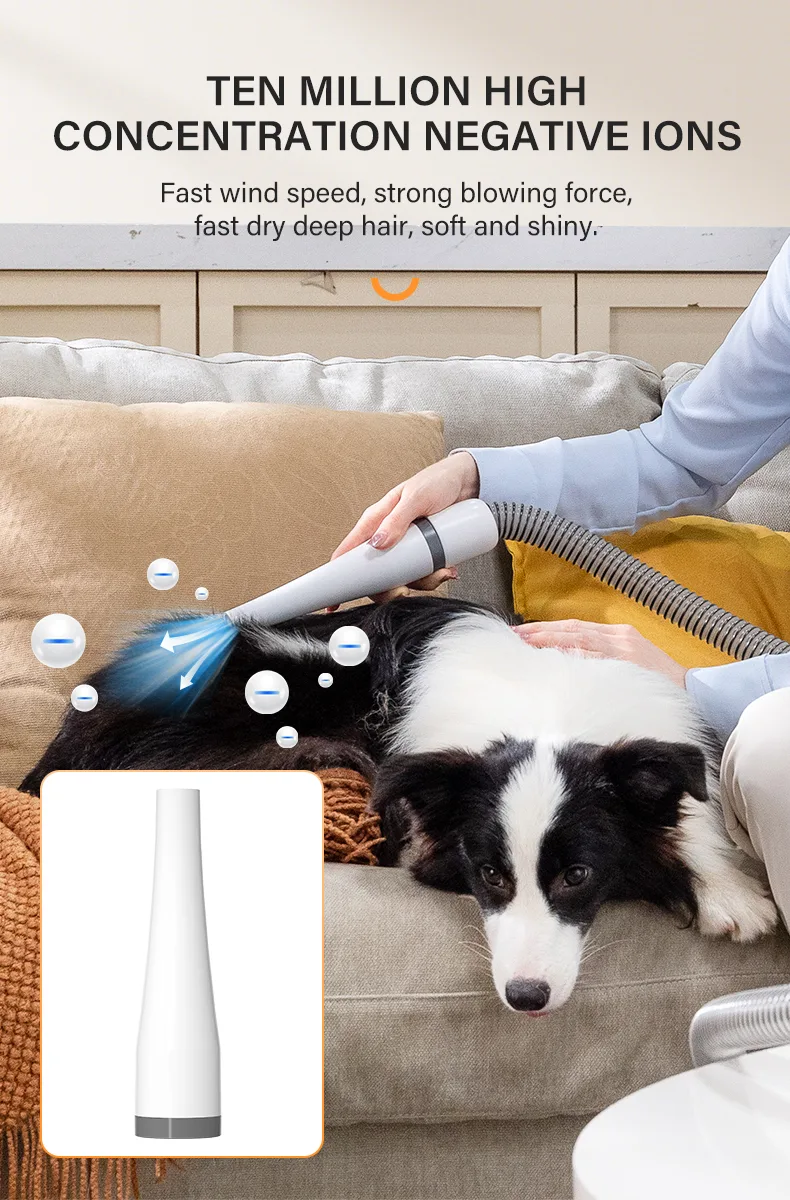 Professional Pet Grooming Kit Fur Remover Hair Brush Dryer Vacuum for Dogs Cats - detail