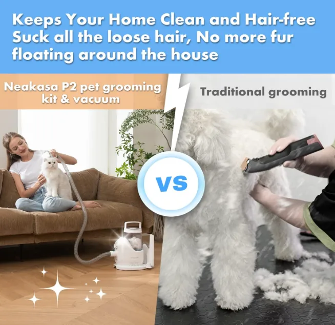 Manufacturer Dog Grooming Kit Clippers Vacuum Suction with 5 Proven Tools - detail