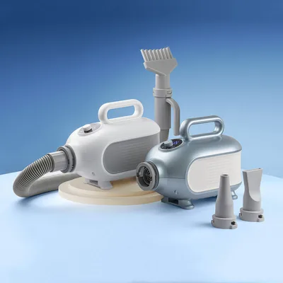 Pet Hair Blower Dryer 2000W Dog Grooming Dryer 3 Nozzles Adjustable Wind