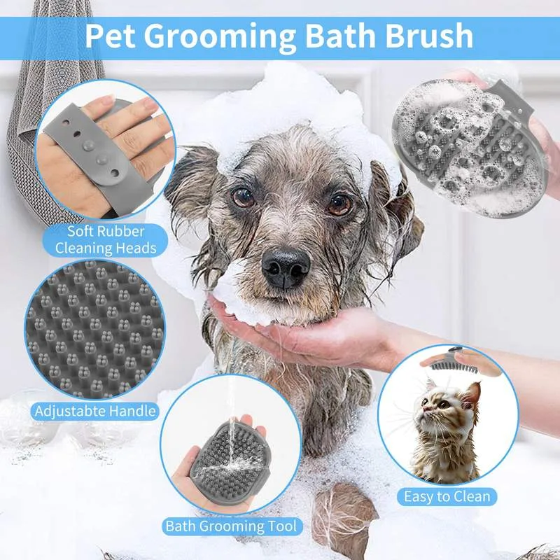 9 in 1 Pet Grooming Combo Kit Nail Clipper File Deshedding Rake Comb Brush