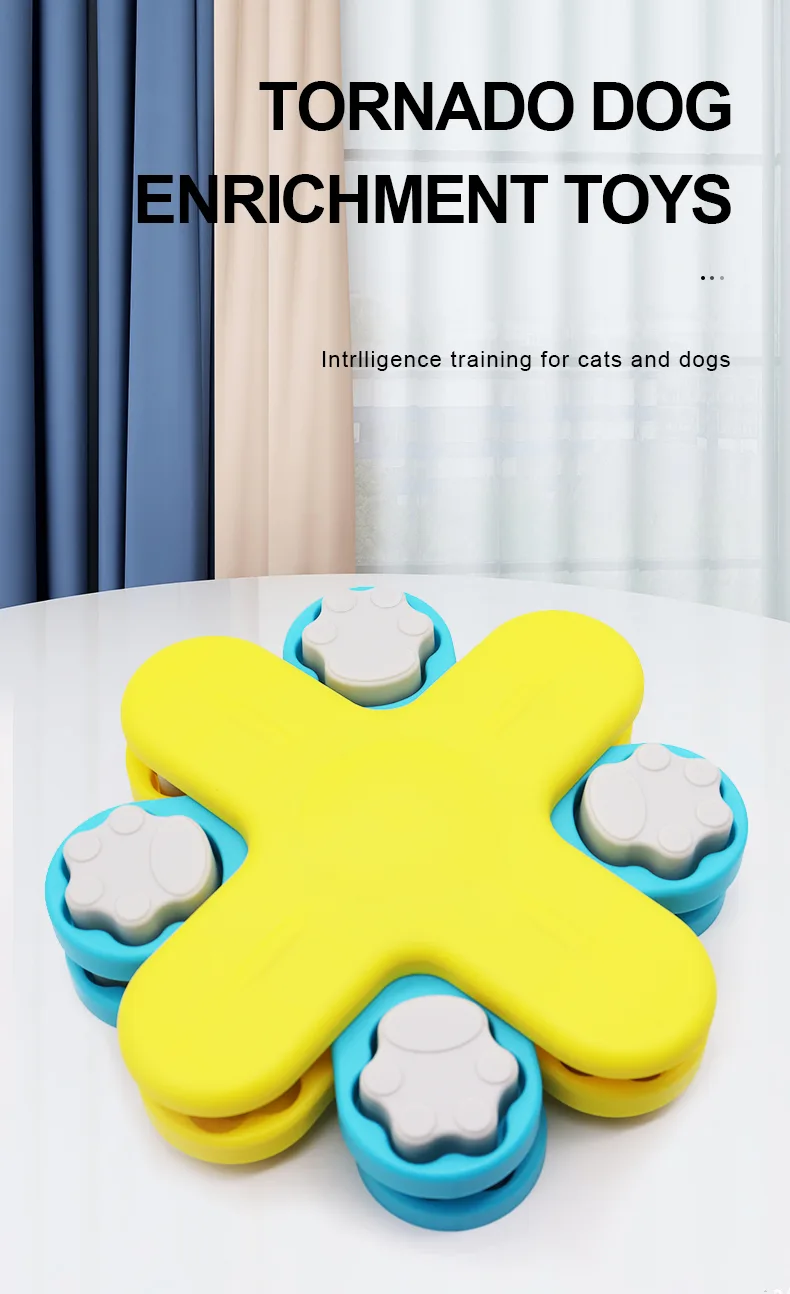 Interactive Dog Treat Dispenser Puzzle Toy Slow Feeder IQ Training - detail