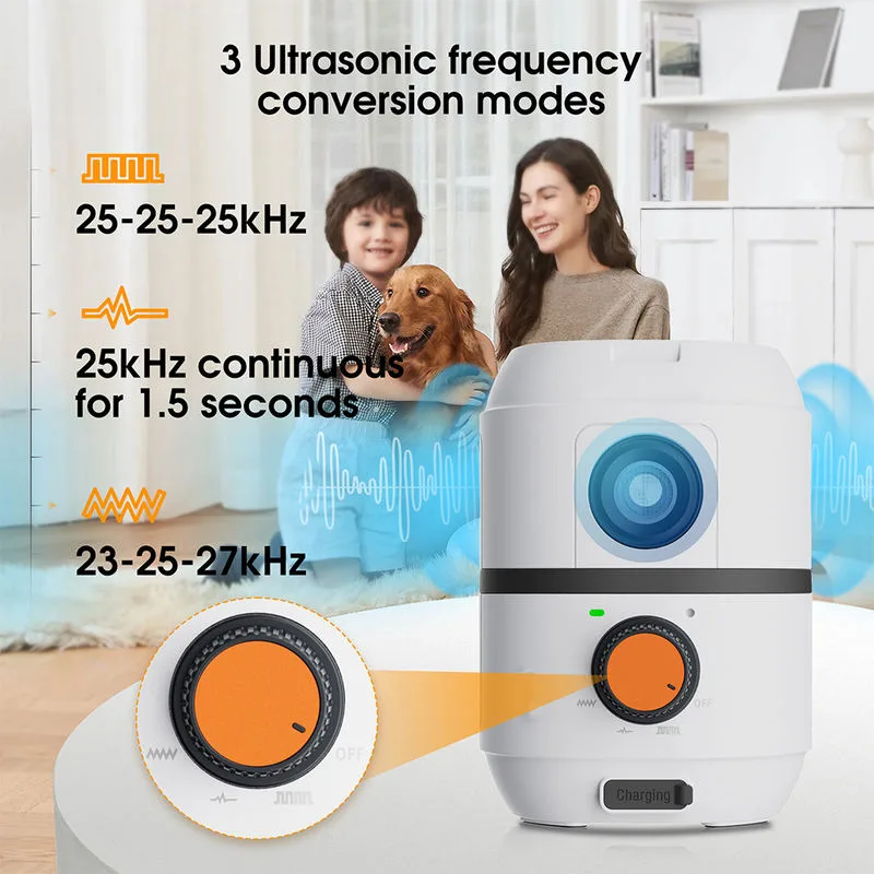 Ultrasonic Dog Repeller Triple Ultrasonic Waterproof Rechargeable Bark Control - detail