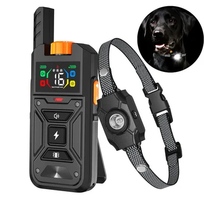 IPX6 Waterproof Dog Training Collar Smart Remote Control with LED Light