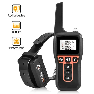 Dog Training Collar Rechargeable Waterproof 1000m Remote Electric Shock