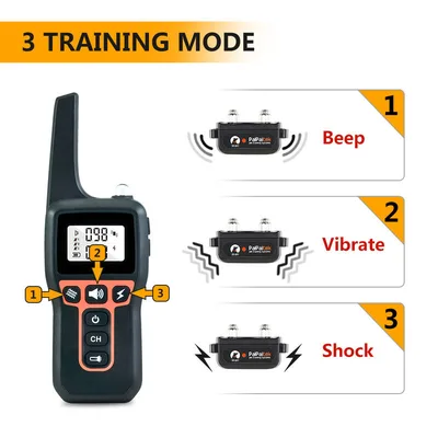 Dog Training Collar Rechargeable Waterproof 1000m Remote Electric Shock